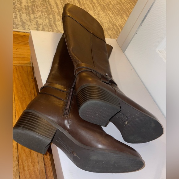 Brown Leather ALFANI Riding Boots - Size 5.5 M - Picture 5 of 13